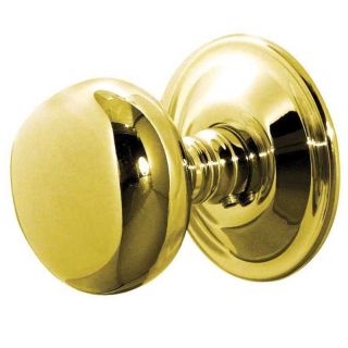 Frelan Pb Mushroom Mortice Knob  Polished Brass