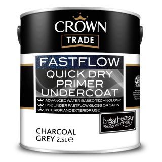 Crown Trade Fastflow Quick Drying Undrcoat Charcoal Grey 1L