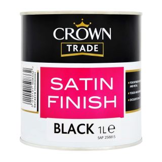 Crown Trade Satin Black 1L