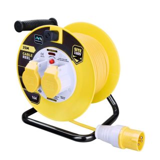 Masterplug 110V 16A 25M 2 Gang Cable Reel (TCO)