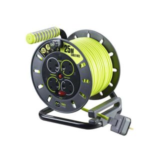 Masterplug 13A 25m 4 Socket Pro XT + LED Ind Cable Reel