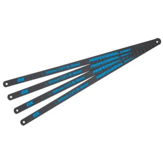 OX Pro 12 IN Hacksaw Blades 24 TPI Pack 4