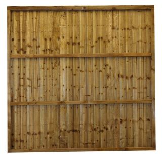 Tafs Featheredge Fence Panel Fully Framed 1524mm Dipped Autumn Gold