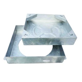 EJ 320mm Dia Square to Round 80mm Recessed Galv Polyframe 10T