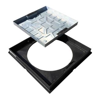 EJ 450mm Dia Square to Round 85mm Recessed Galv PolyFrame 10T