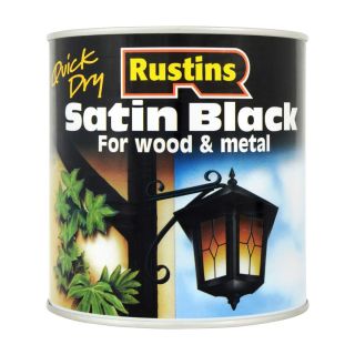 Rustins Satin Black 1ltr Quick Drying