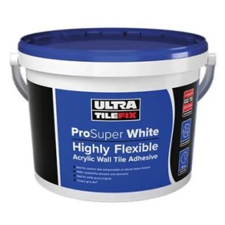 SuperWhite Highly Flexible Acrylic Wall Tile Adhesive 15kg