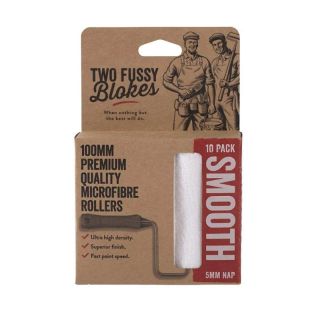 Two Fussy Roller Sleeves - 5mm Smooth Woodwork Finish (10 Pk
