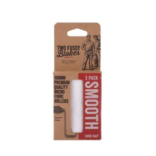 Two Fussy Roller Sleeves - 5mm Smooth Woodwork Finish (3 Pk)