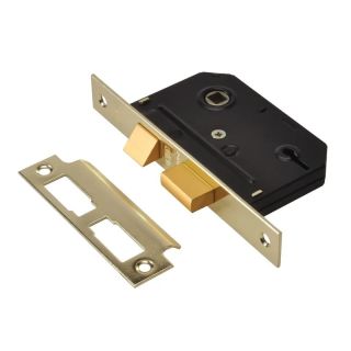 3 Lever Essentials Sashlock Polished Brass 