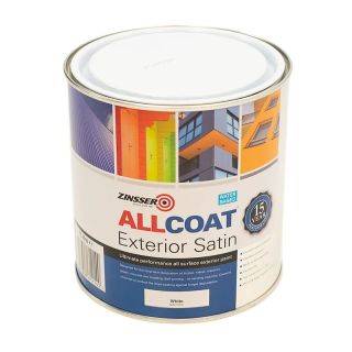 Zinsser AllCoat Exterior WB Satin White 1lt