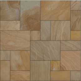 Indian Sandstone Calibrated - Camel Patio Pack |22mm| |15.25m²|