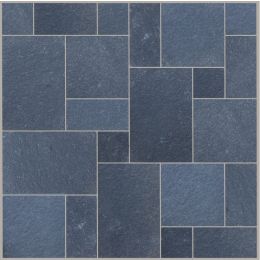 Natural Stone Limestone Sawn Square Edge - Black Patio Pack |22mm| |14.78m²|