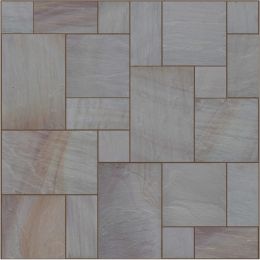 Indian Sandstone Calibrated - White Raveena Patio Pack |22mm| |15.25m²|